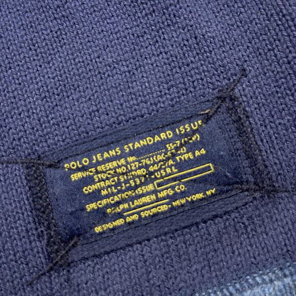 Polo Jeans Company Sweater Mens XL Crewneck Contrast Trim Pullover Ralph Lauren - Picture 7 of 9